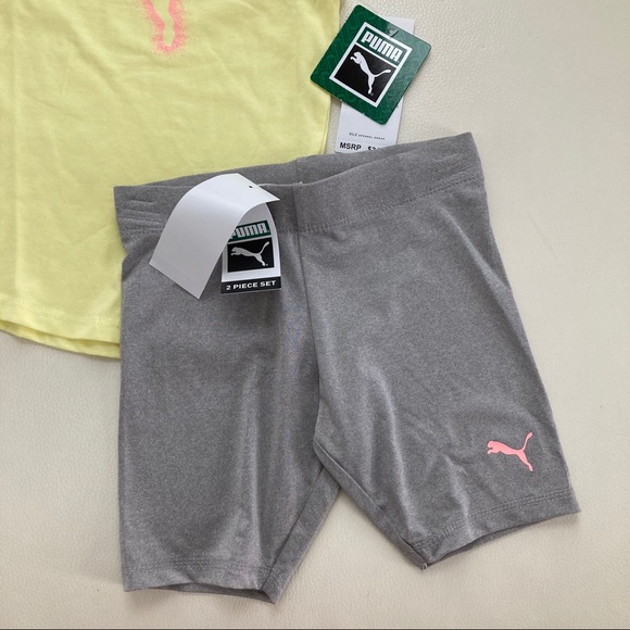 Puma sparkly pink leggings set 2236 - Picture 3 of 5